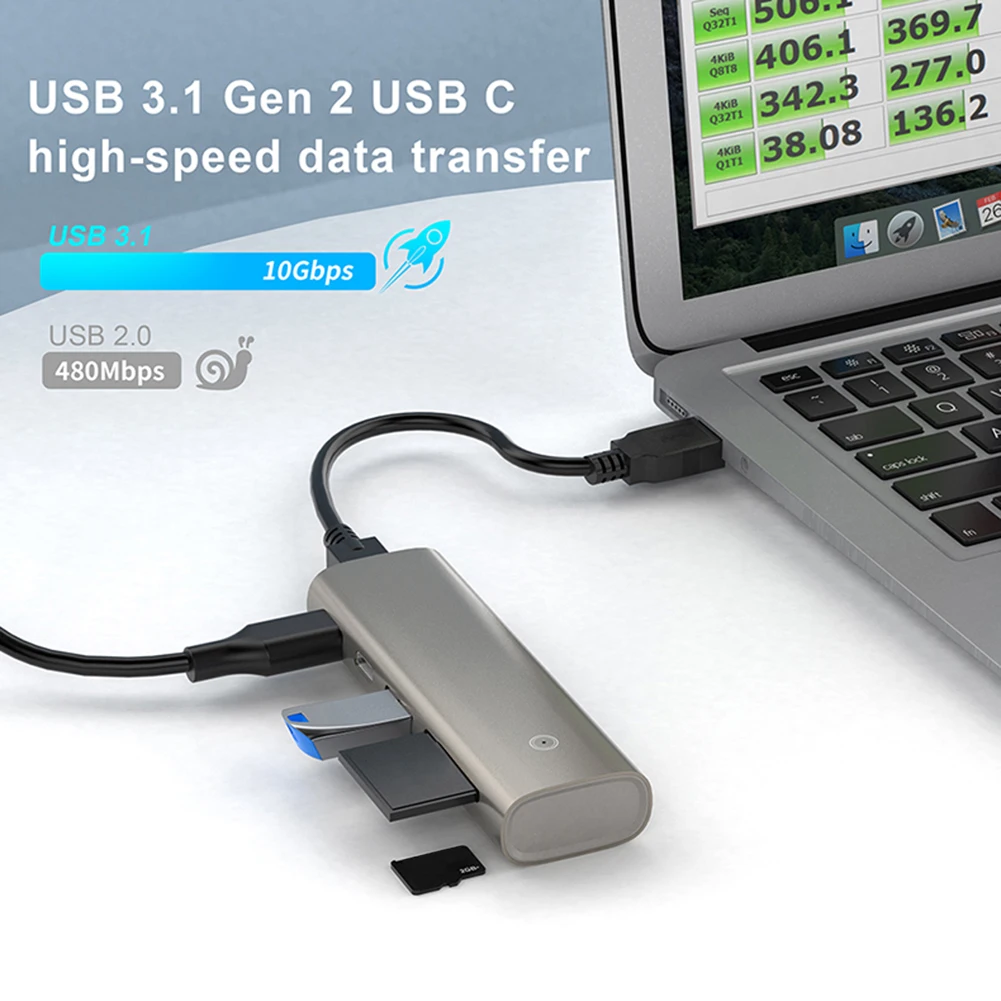 Док-станция HC463, 10 Гбит/с, USB 3,1 Gen2 Hub 6 в 1, мульти-разветвитель, док-станция USB Type-C для TF-карты
Док-станция HC463, 10 Гбит/с, USB 3,1 Gen2 Hub 6 в 1, мульти-разветвитель, док-станция USB Type-C для TF-карты