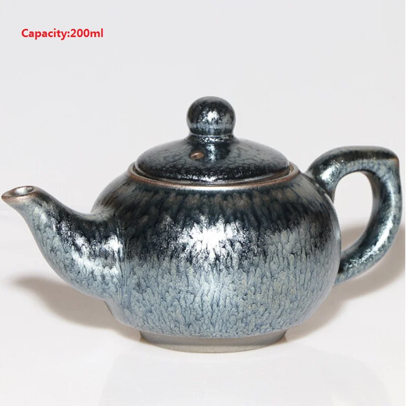 200ML Kiln Fired Hundred Flower Tenmoku Teapot Porcelain Ore beauty kettle Master handmade Teaware Tea ceremony Giftbox/Jianzhan
200ML Kiln Fired Hundred Flower Tenmoku Teapot Porcelain Ore beauty kettle Master handmade Teaware Tea ceremony Giftbox/Jianzhan