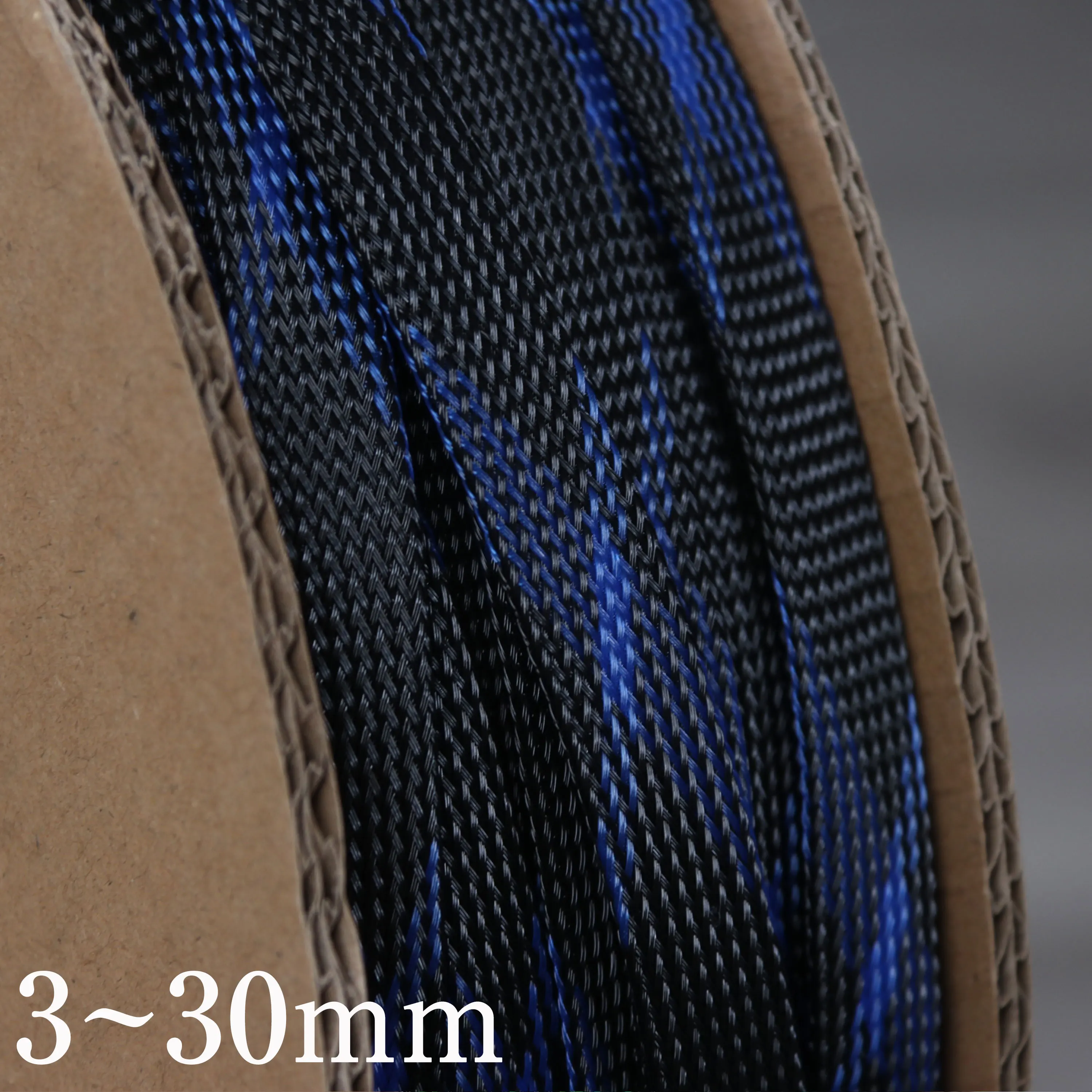 Black + Blue PET Braided Wire Sleeve 3 - 30mm Tight High Density Insulated Cable Protection Expandable Line Sheath
Black + Blue PET Braided Wire Sleeve 3 - 30mm Tight High Density Insulated Cable Protection Expandable Line Sheath