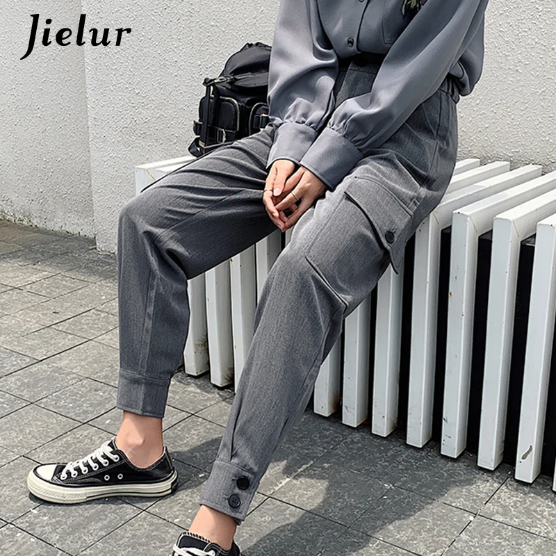 Jielur New Street Fashion Cargo Female Pants Casual Harajuku Trousers Autumn Winter Loose Pockets S-XXL Black Gray Women's Pants
Jielur New Street Fashion Cargo Female Pants Casual Harajuku Trousers Autumn Winter Loose Pockets S-XXL Black Gray Women's Pants