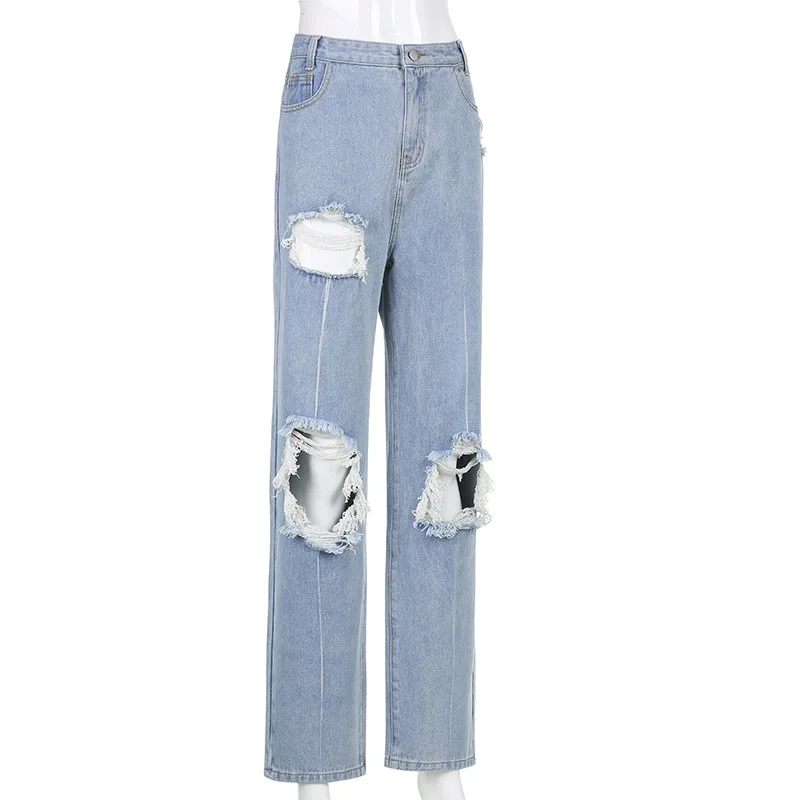 Plus Size Torn Hole High Waist Denim Jeans Female Regular Hip-Hop Black Long Pants Hollow Out Split Straight Trousers Streetwear
Plus Size Torn Hole High Waist Denim Jeans Female Regular Hip-Hop Black Long Pants Hollow Out Split Straight Trousers Streetwear