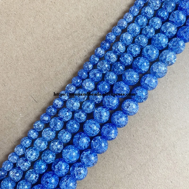 Natural Stone Normal Blue Color Dyed Snow Cracked Crystal Round Loose Beads 15" 4 6 8 10 12MM Pick Size For Jewelry Making DIY
Natural Stone Normal Blue Color Dyed Snow Cracked Crystal Round Loose Beads 15" 4 6 8 10 12MM Pick Size For Jewelry Making DIY
