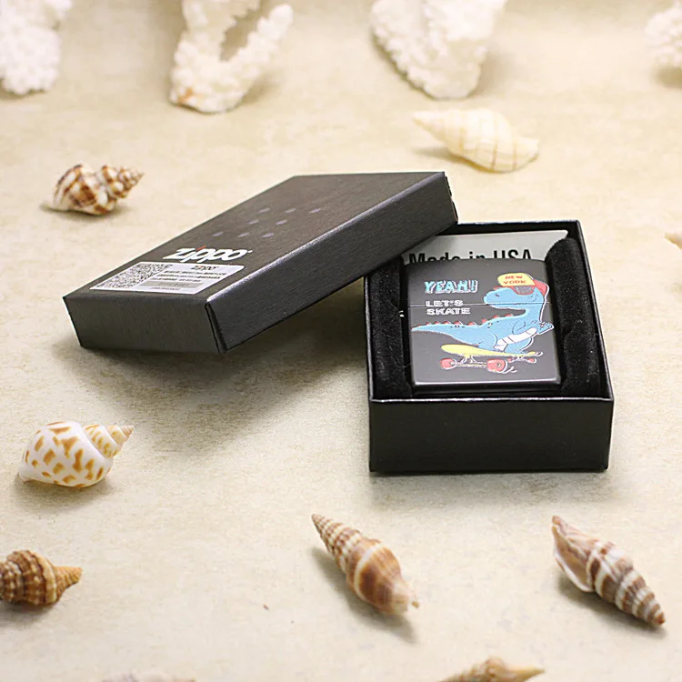 Genuine Zippo oil lighter copper windproof Skateboard dinosaur cigarette Kerosene lighters Gift With anti-counterfeiting code
Genuine Zippo oil lighter copper windproof Skateboard dinosaur cigarette Kerosene lighters Gift With anti-counterfeiting code
