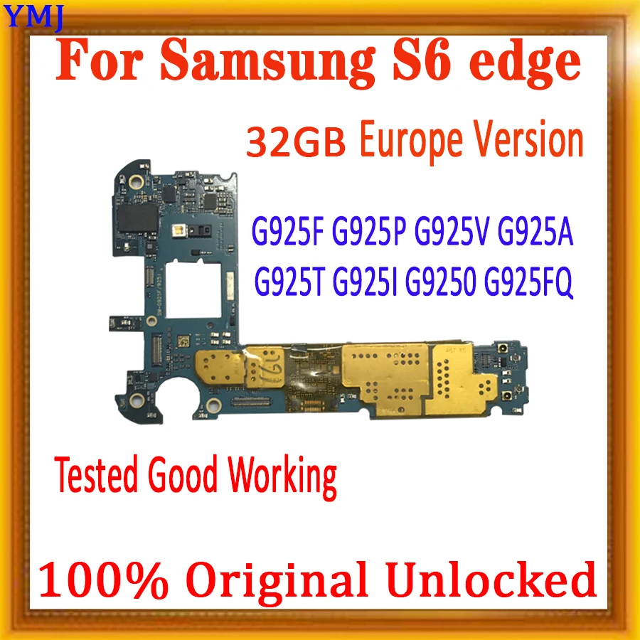 With full chips & Android System For Samsung Galaxy S6 edge G925F Official version Motherboard Original Unlocked logic board
With full chips & Android System For Samsung Galaxy S6 edge G925F Official version Motherboard Original Unlocked logic board