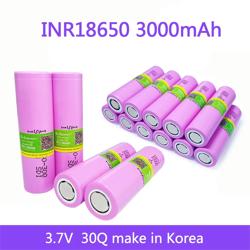 100% оригинальный новый INR18650 30Q 18650 3000 мАч Литиевый ПЕРЕЗАРЯЖАЕМЫЙ Аккумулятор для высокоразрядных батарей
100% оригинальный новый INR18650 30Q 18650 3000 мАч Литиевый ПЕРЕЗАРЯЖАЕМЫЙ Аккумулятор для высокоразрядных батарей