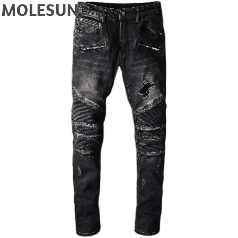 fashion brand Male pant jeans Men's Trousers jeans High Street Patch Ripped Hole black zipper Slim Elastic Pants Jeans for man
fashion brand Male pant jeans Men's Trousers jeans High Street Patch Ripped Hole black zipper Slim Elastic Pants Jeans for man