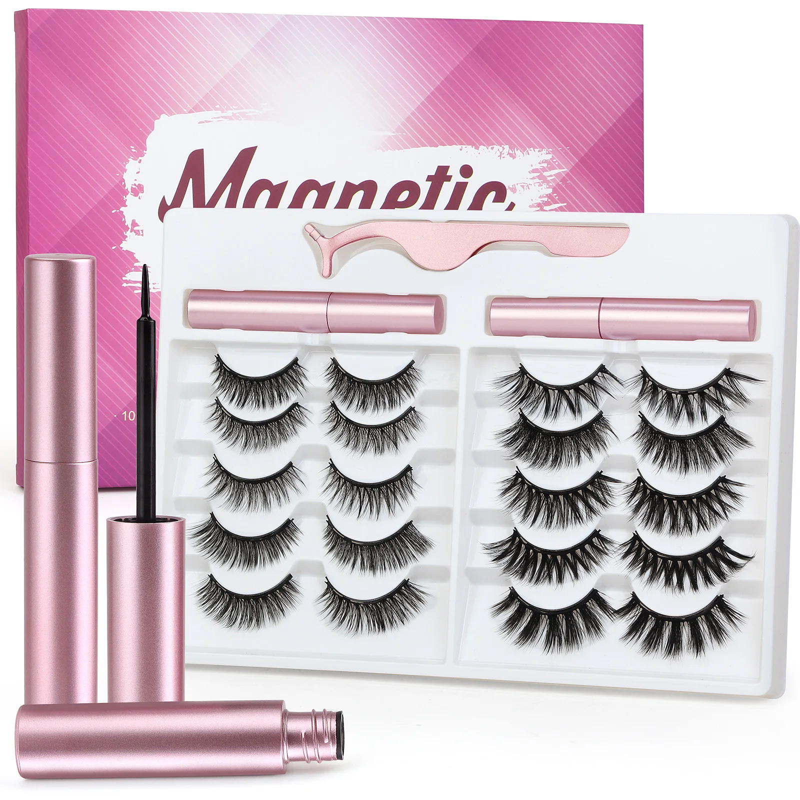 MAGEFY 3/10 pairs Magnet Eyelash Magnetic Liquid eyeliner set False Eyelashes waterproof long lasting Extension curly lashes
MAGEFY 3/10 pairs Magnet Eyelash Magnetic Liquid eyeliner set False Eyelashes waterproof long lasting Extension curly lashes