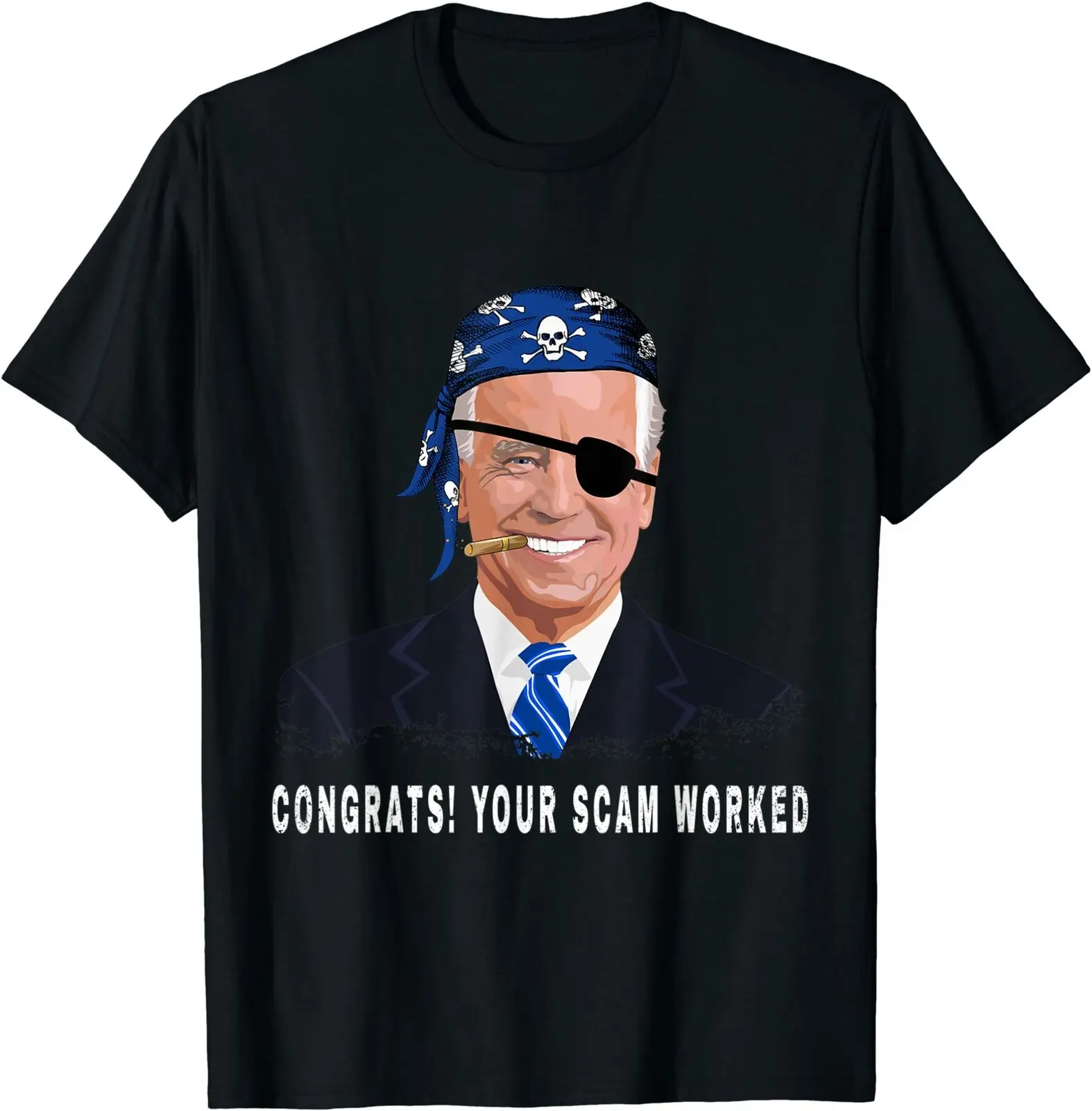 

Biden Is Not My President Anti Joe Biden Won Election Funny Men T-Shirt Black S-3XL