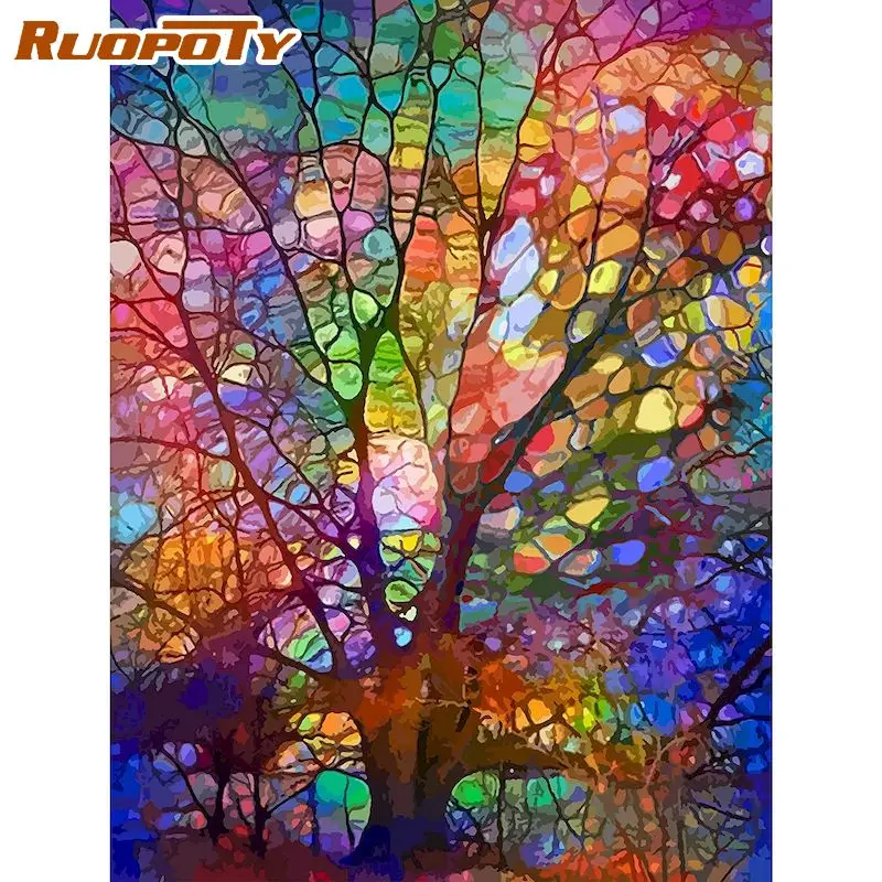 RUOPOTY DIY Painting By Number tree Landscape Paint Canvas Picture Oil Painting Coloring By Numbers Hand Painted Modern
RUOPOTY DIY Painting By Number tree Landscape Paint Canvas Picture Oil Painting Coloring By Numbers Hand Painted Modern