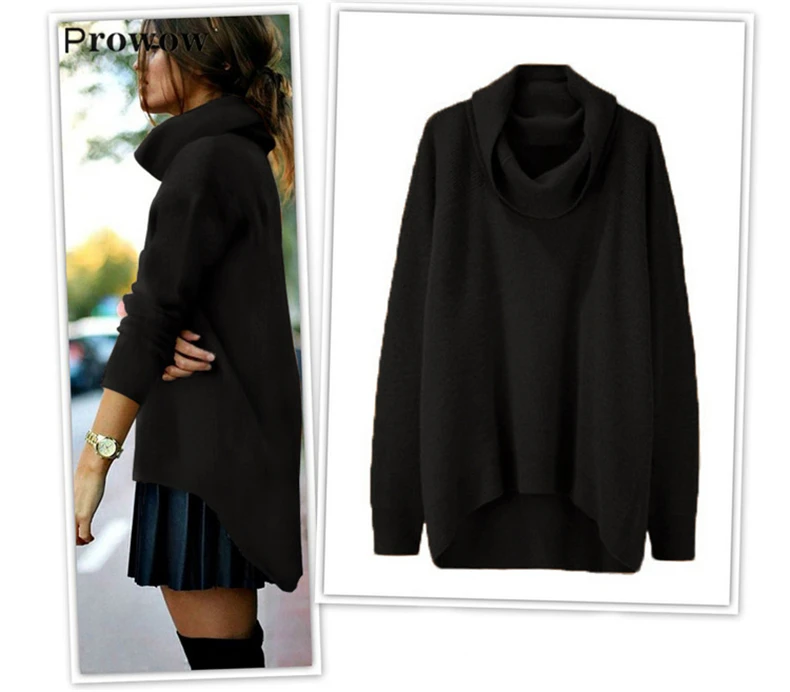 Prowow Autumn Winter Women Solid Long Sleeved Cotton Sweaters Female Casual Loose Streetwear Turtleneck Irregular Pullover Tops
Prowow Autumn Winter Women Solid Long Sleeved Cotton Sweaters Female Casual Loose Streetwear Turtleneck Irregular Pullover Tops