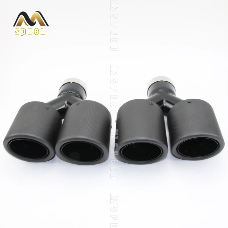 car accessories Universal 304 stainless steel and matte carbon fiber Y type double outlet tailpipe tailpipe Used for BMW E63
car accessories Universal 304 stainless steel and matte carbon fiber Y type double outlet tailpipe tailpipe Used for BMW E63