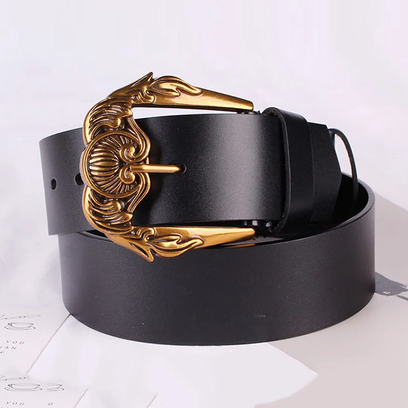 Vintage belt plus size genuine leather wide belts for women carving buckle big 2020 G cinturon mujer luxury brand high quality 
Vintage belt plus size genuine leather wide belts for women carving buckle big 2020 G cinturon mujer luxury brand high quality