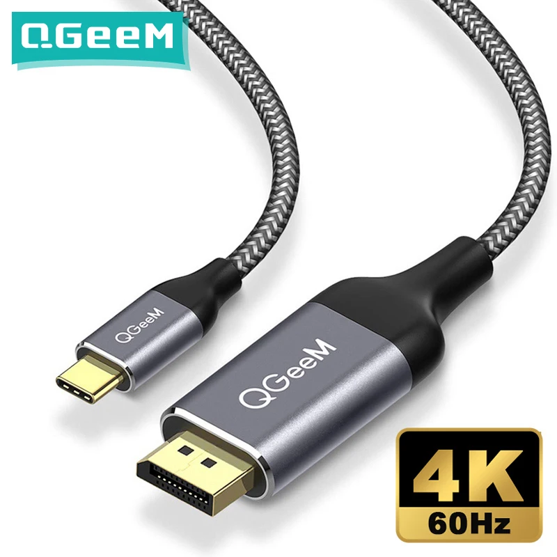 QGeeM USB Type c 3 1 Displayport кабель для MacBook Samsung S8 Huawei Mate 10 display port to usb Thunderbolt adapter|displayport