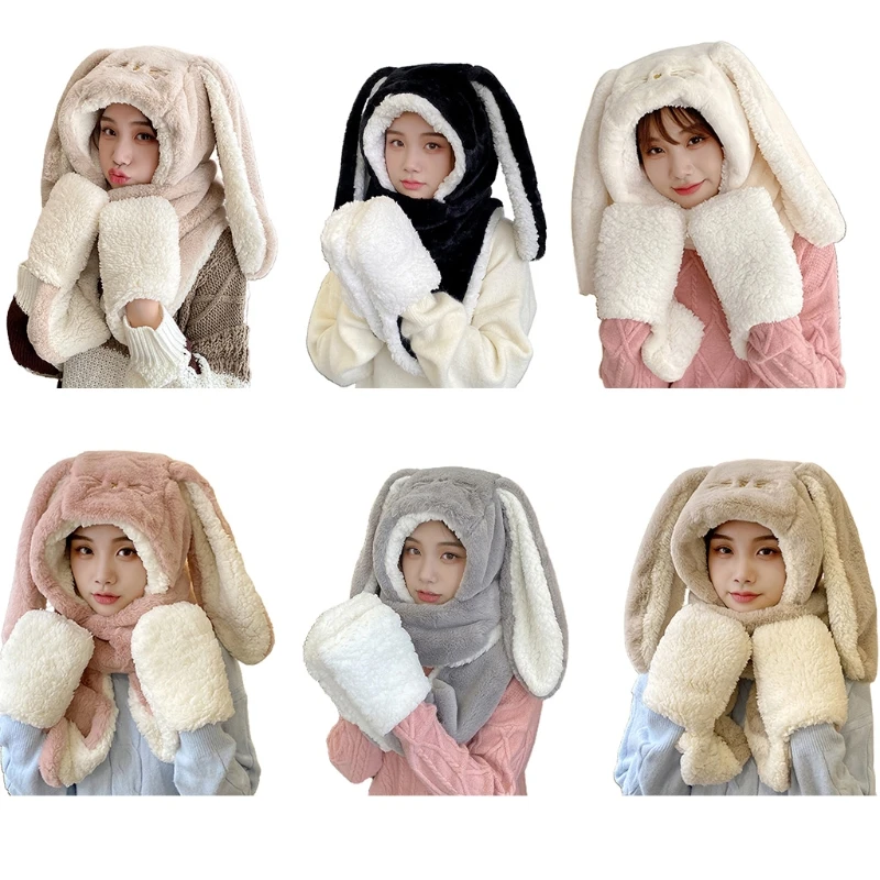 MXMA Lovely Warm Long-eared Rabbit Plush Hoodie w/ Gloves Scarf Winter for Adults
MXMA Lovely Warm Long-eared Rabbit Plush Hoodie w/ Gloves Scarf Winter for Adults