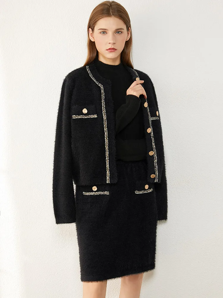 AMII Minimalism Autumn Winter Fashion Suits For Women Vintage Tweed jacket High Waist Aline Skirt Suit Female 12030570
AMII Minimalism Autumn Winter Fashion Suits For Women Vintage Tweed jacket High Waist Aline Skirt Suit Female 12030570