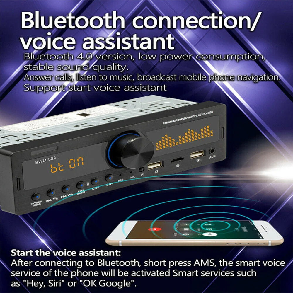 Newest Car MP3 Player 12V Bluetooth Universal Car AUX/USB/SD/FM/WMA/WAV Radio Audio Stereo MP3 Player
Newest Car MP3 Player 12V Bluetooth Universal Car AUX/USB/SD/FM/WMA/WAV Radio Audio Stereo MP3 Player