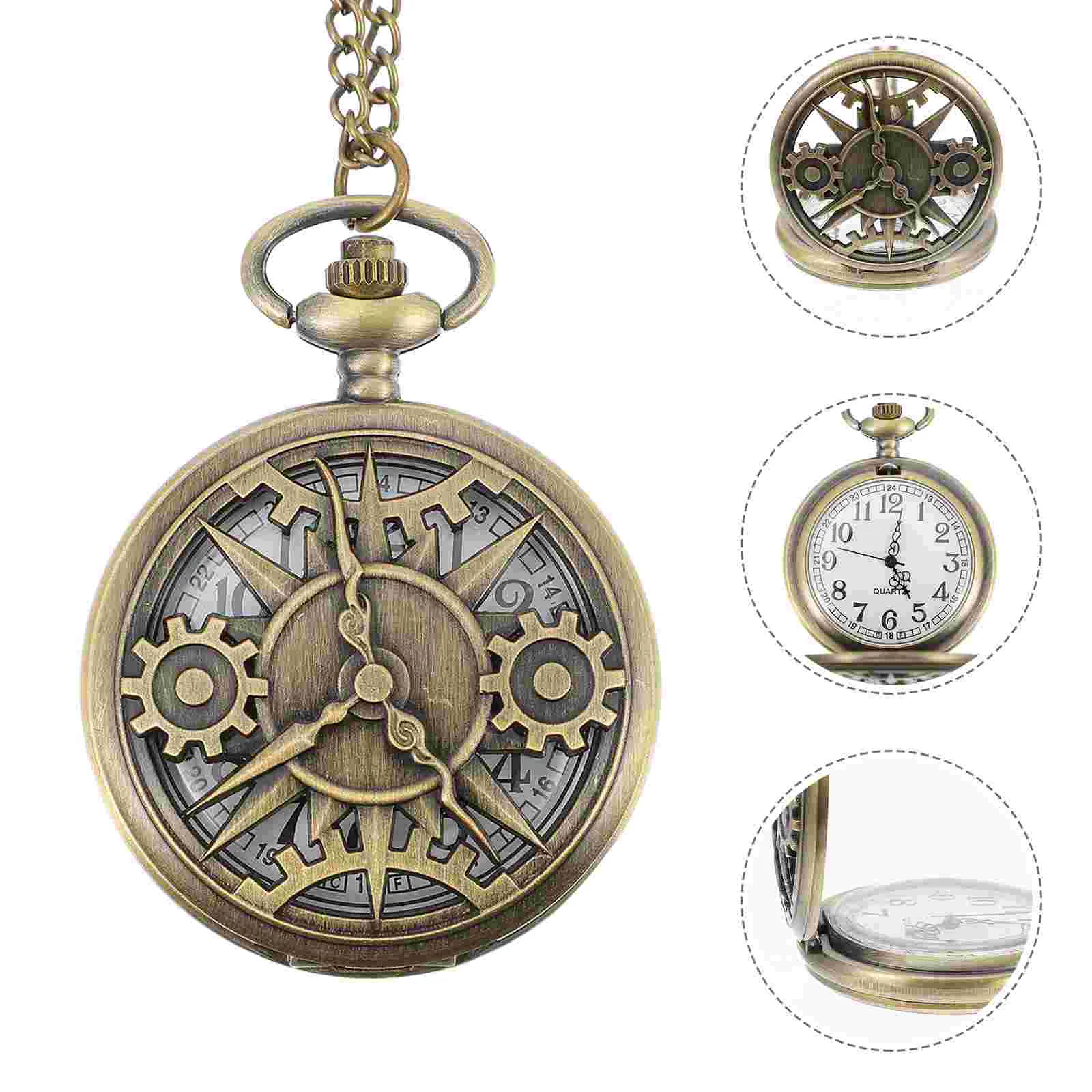 1 шт. Элегантные карманные часы-раскладушки кварцевые часы | Наручные