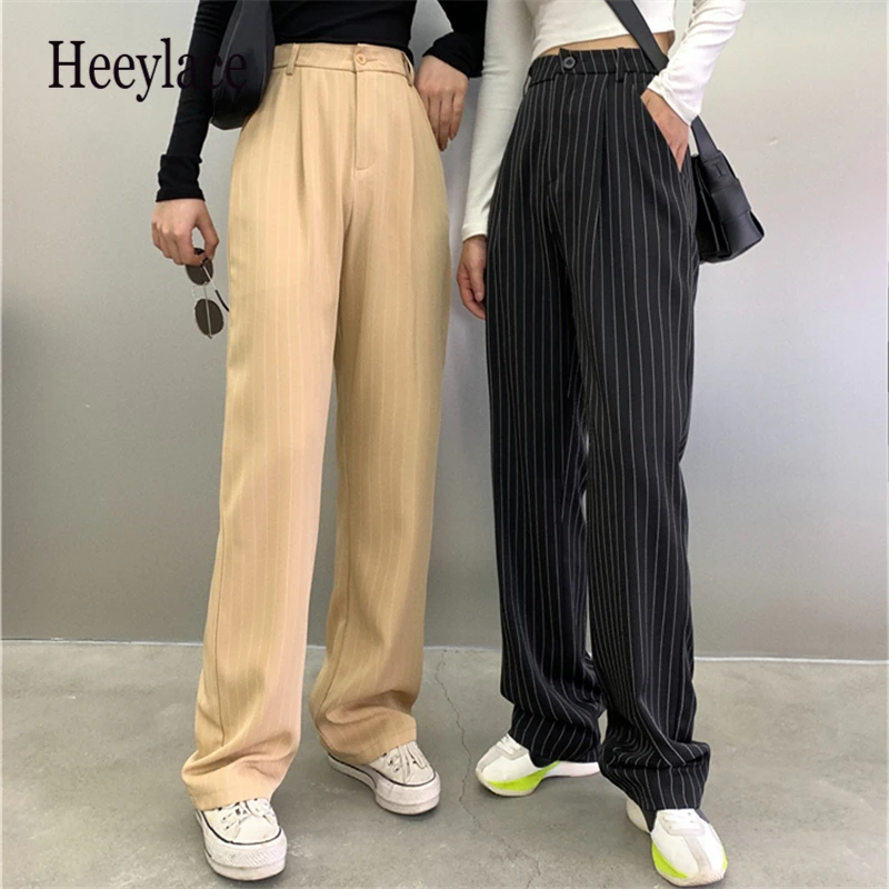 Pants Women Spring Autumn 2021 New Korean Style Striped Fashion High Waist Straight Elegant Office Lady Trouser
Pants Women Spring Autumn 2021 New Korean Style Striped Fashion High Waist Straight Elegant Office Lady Trouser