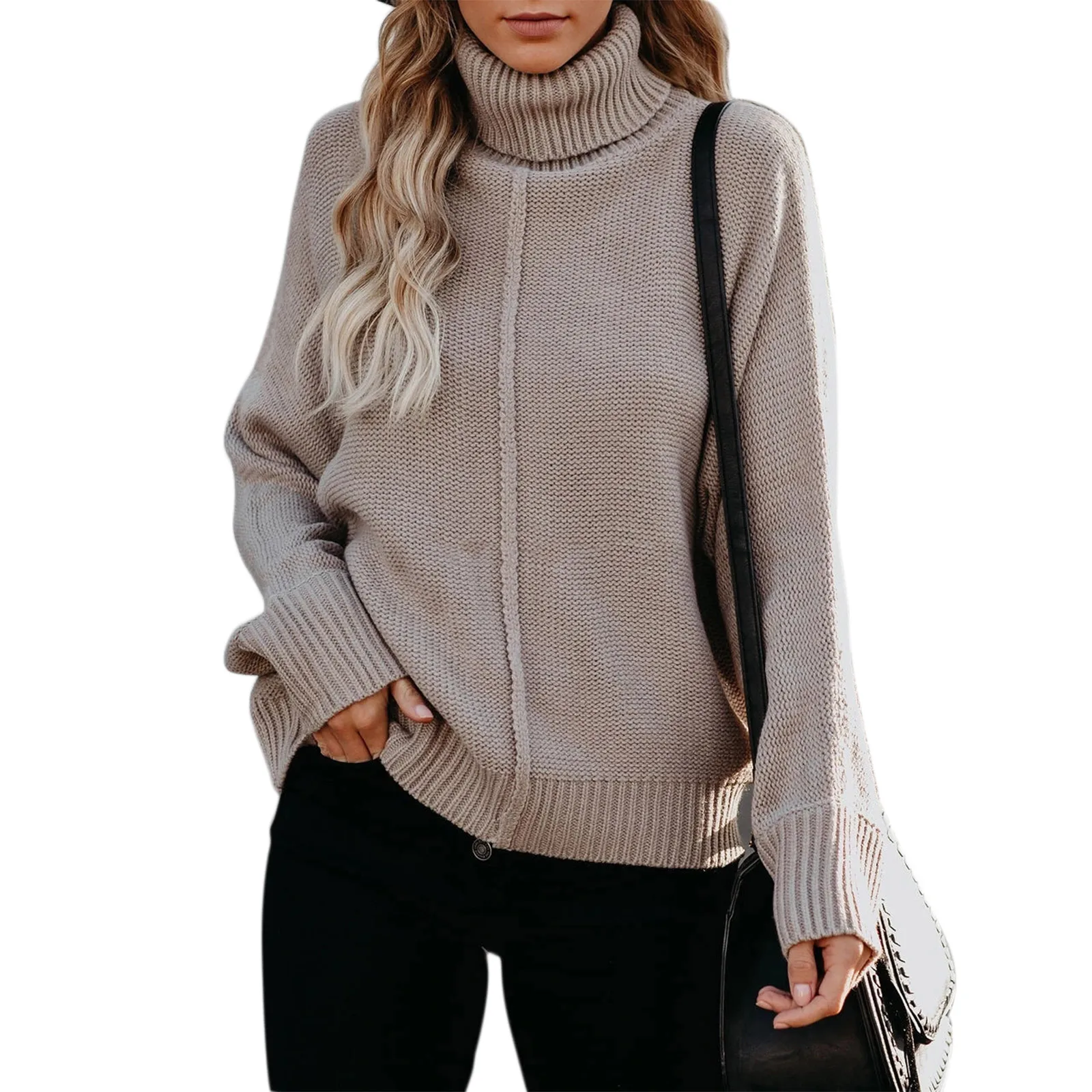 Women’s Casual Long-sleeved Loose Sweater Fashion Solid Color High Collar Knitwear Tops
Women’s Casual Long-sleeved Loose Sweater Fashion Solid Color High Collar Knitwear Tops
