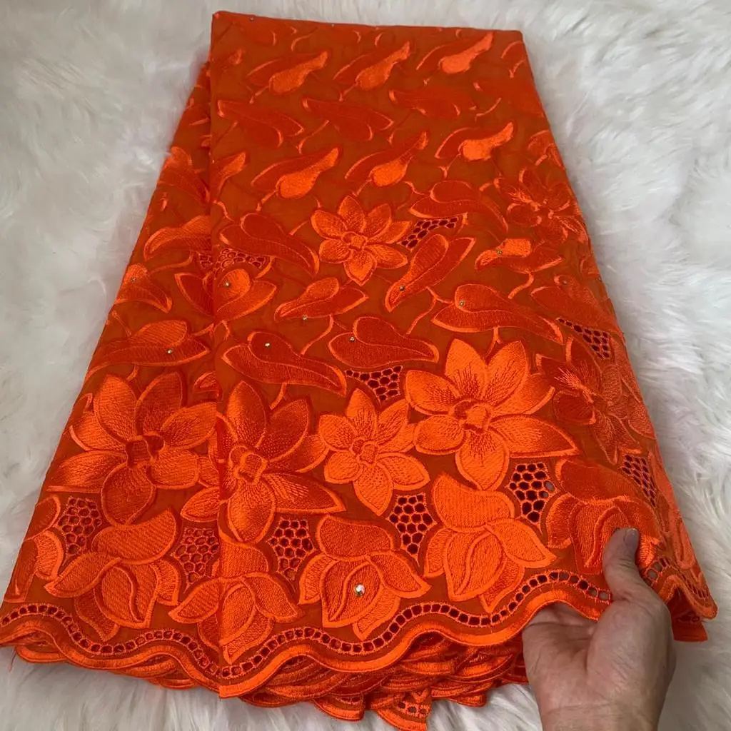 Orange 100% Cotton African Lace Fabric 2021 High Quality Swiss Voile Lace In Switzerland Nigeria Dry Wedding Party Dress Textile
Orange 100% Cotton African Lace Fabric 2021 High Quality Swiss Voile Lace In Switzerland Nigeria Dry Wedding Party Dress Textile