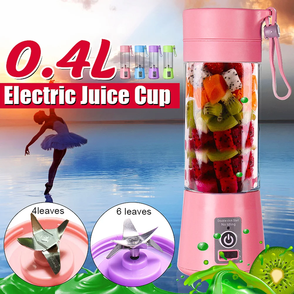 

Portable Electric Juicer Juice Mixer Mini Fruit Extractor Blender 380ml Portable Juicer Electric USB Rechargeable Smoothie Maker