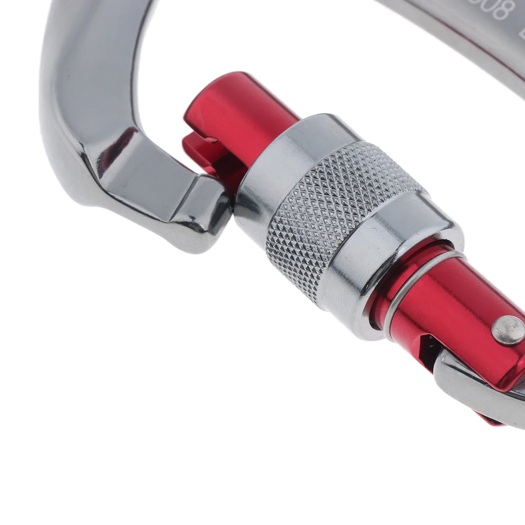 25KN Screw Locking D Carabiner Rock Climbing Mountaineering Rappel 
25KN Screw Locking D Carabiner Rock Climbing Mountaineering Rappel