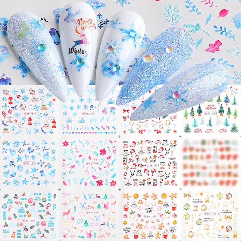 1Pcs Nail Stickers Christmas Theme Color Snowman Snowflake New Year Design Adhesive Transfer Sticker For Nail DIY Salon Art NN
1Pcs Nail Stickers Christmas Theme Color Snowman Snowflake New Year Design Adhesive Transfer Sticker For Nail DIY Salon Art NN