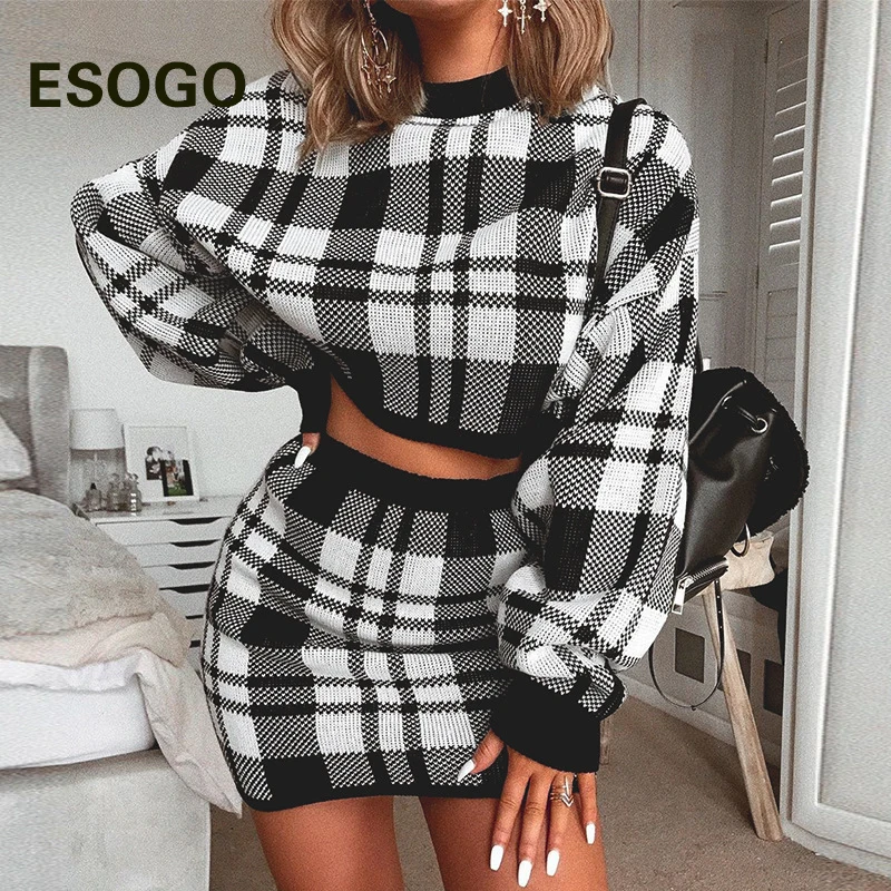 Plaid knitted crop sexy autumn Dress women long sleeve winter sweater dress Sexy female fashion party mini dress 2020
Plaid knitted crop sexy autumn Dress women long sleeve winter sweater dress Sexy female fashion party mini dress 2020