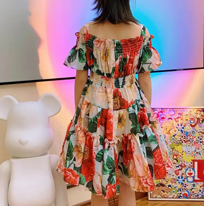 Baby girl summer vintage floral strap princess dress kids printed party beach big swing dress a-line
Baby girl summer vintage floral strap princess dress kids printed party beach big swing dress a-line