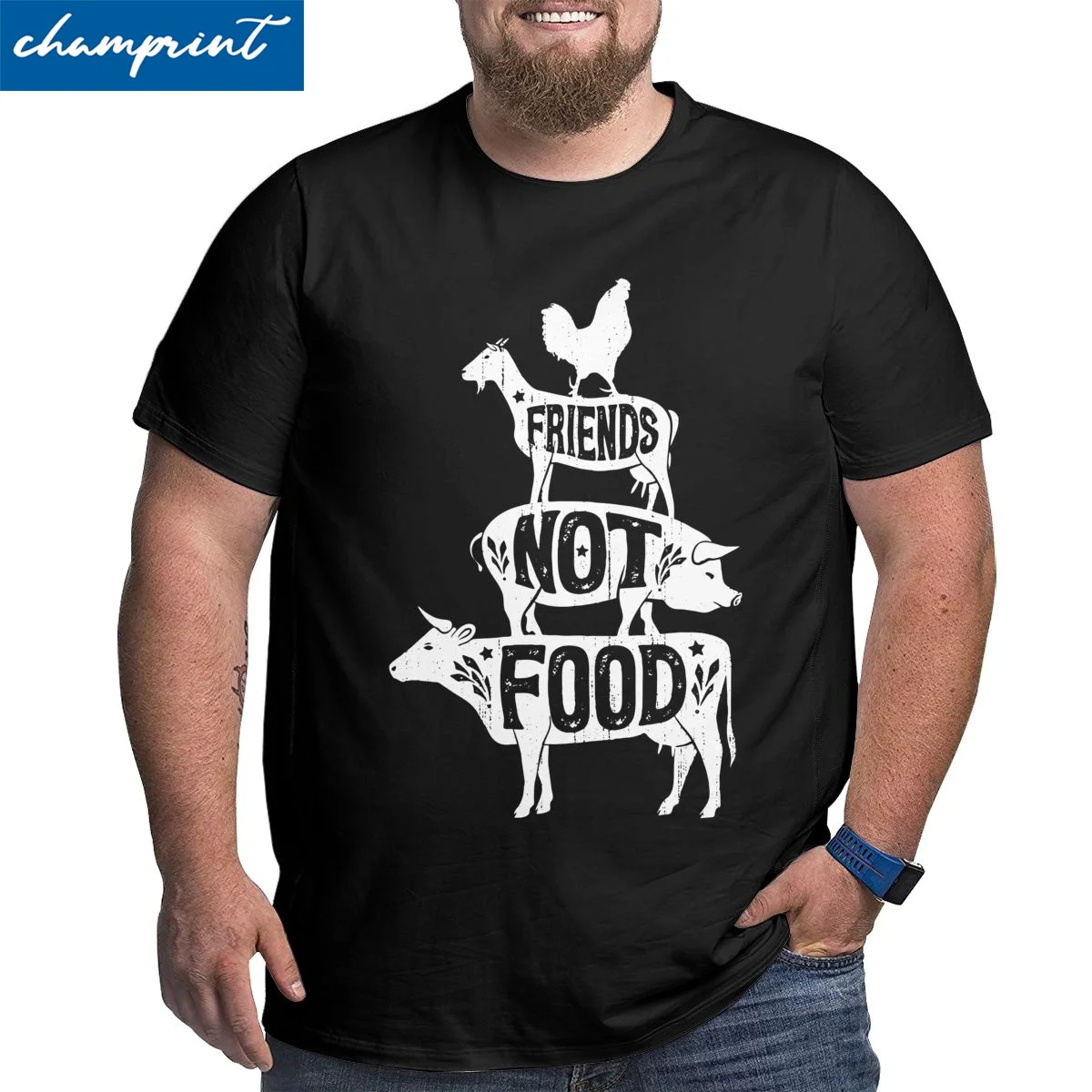 Футболка мужская с надписью «Friends Not Food», Вегетарианская рубашка с коротким рукавом для влюбленных, топ большого размера 4XL, 5XL, 6XL
Футболка мужская с надписью «Friends Not Food», Вегетарианская рубашка с коротким рукавом для влюбленных, топ большого размера 4XL, 5XL, 6XL