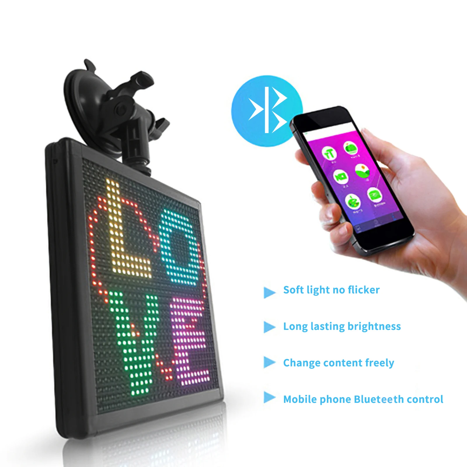 LED Display APP Controlled LED Display Screen Vehicle Emoticon Displayer Pixel Picture for Cars Indication Emotions Display
LED Display APP Controlled LED Display Screen Vehicle Emoticon Displayer Pixel Picture for Cars Indication Emotions Display