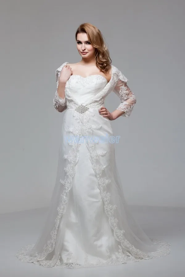 free shipping 2016 new design hot custom size/color bridal gown Muslim with lace jacket long sleeve white/ivory wedding dress
free shipping 2016 new design hot custom size/color bridal gown Muslim with lace jacket long sleeve white/ivory wedding dress