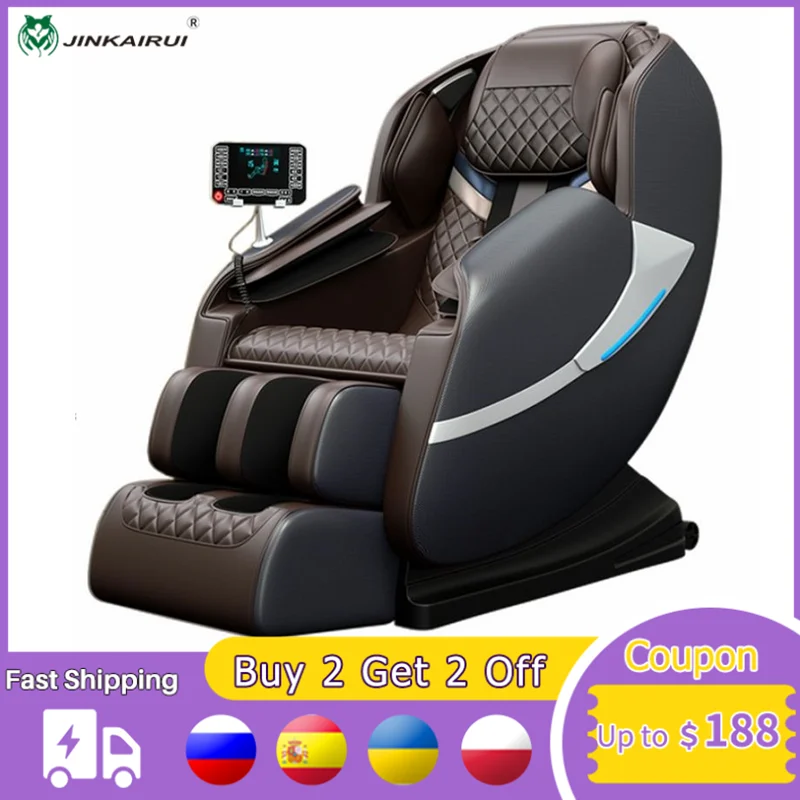 

Jinkairui Professional Full Body 145 cm Manipulator Massage Chair Home Automatic Zero Gravity Electric Sofa Large Area Heating