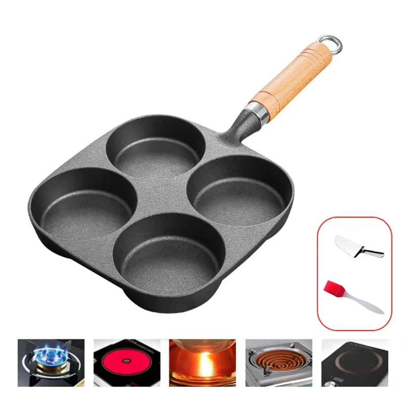 4 Holes Omelet Pan Burger Eggs Ham PanCake Maker Frying Pans Non-stick Breakfast 
4 Holes Omelet Pan Burger Eggs Ham PanCake Maker Frying Pans Non-stick Breakfast