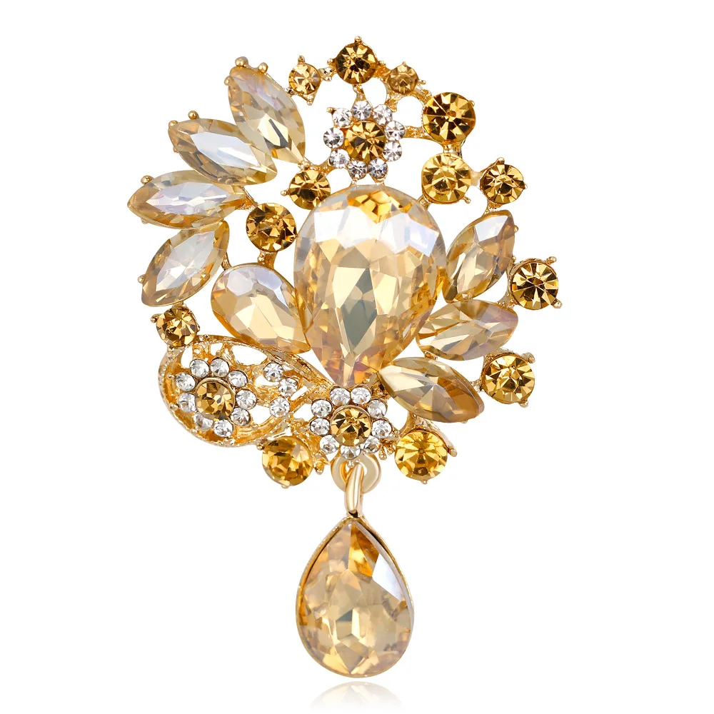 European and American Explosive Crystal Brooch Retro Fashion Pendant Style Elegant Wedding Pin Party Jewelry Brooch Pin
European and American Explosive Crystal Brooch Retro Fashion Pendant Style Elegant Wedding Pin Party Jewelry Brooch Pin