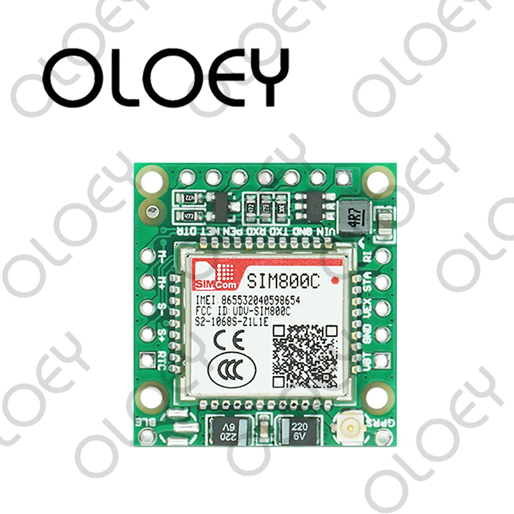

SIM800C/R800C Development Board GPRS GSM 2G IoT Module MicroSIM Card Quad-band TTL Serial Port Compatible SIM800L SIM900A