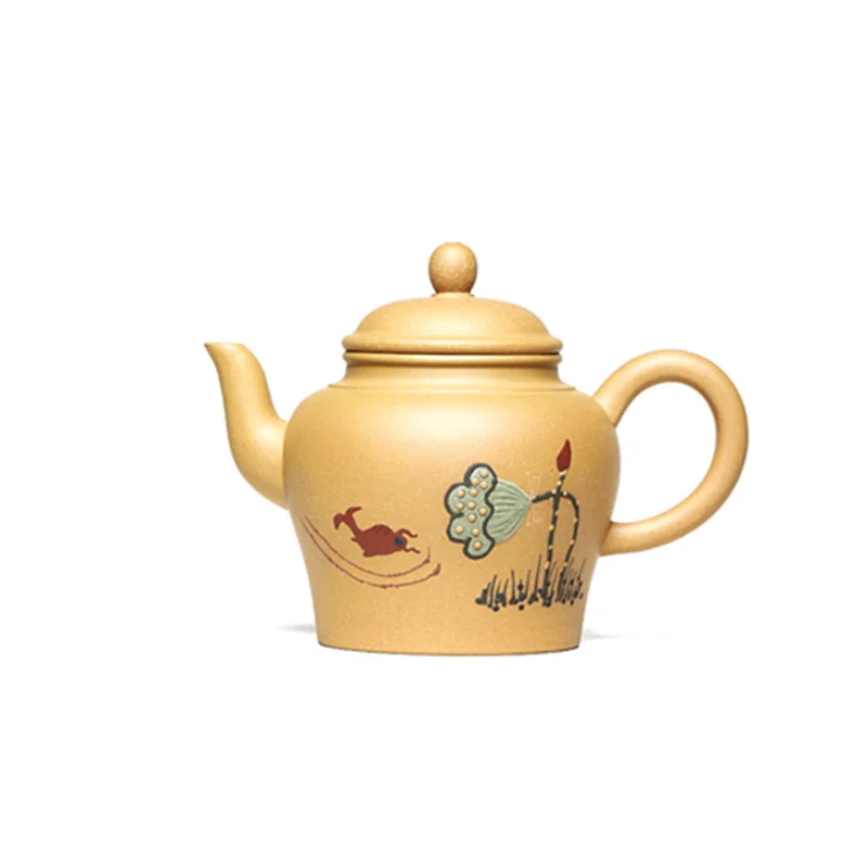 Yixing Purple Clay Teapot Handmade Mud Painted Original Ore Gold Section Mud Palace Lantern Household Teapot Chinese Tea Set
Yixing Purple Clay Teapot Handmade Mud Painted Original Ore Gold Section Mud Palace Lantern Household Teapot Chinese Tea Set