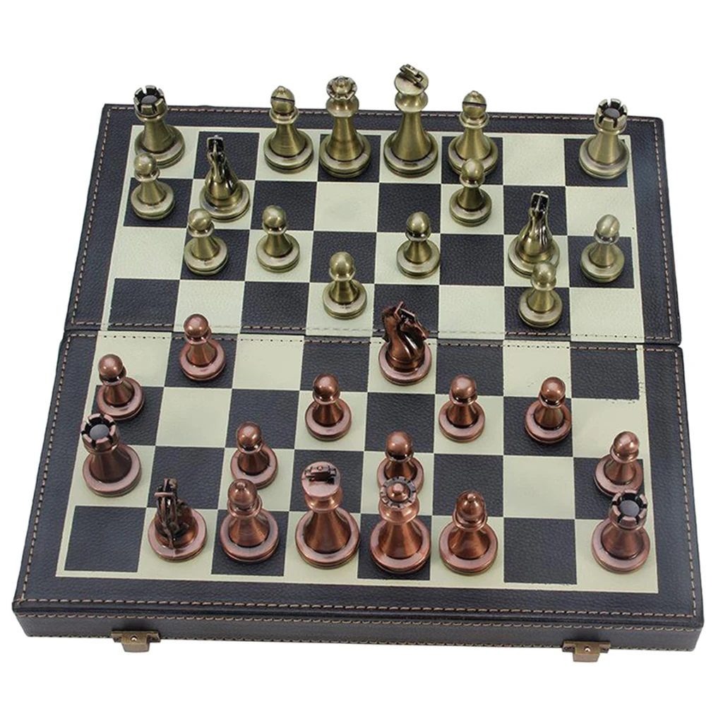 Vintage International Chess Set Magnetic Chess Pieces Folding Chess Board Educational Toys Gifts for Kids and Adults
Vintage International Chess Set Magnetic Chess Pieces Folding Chess Board Educational Toys Gifts for Kids and Adults