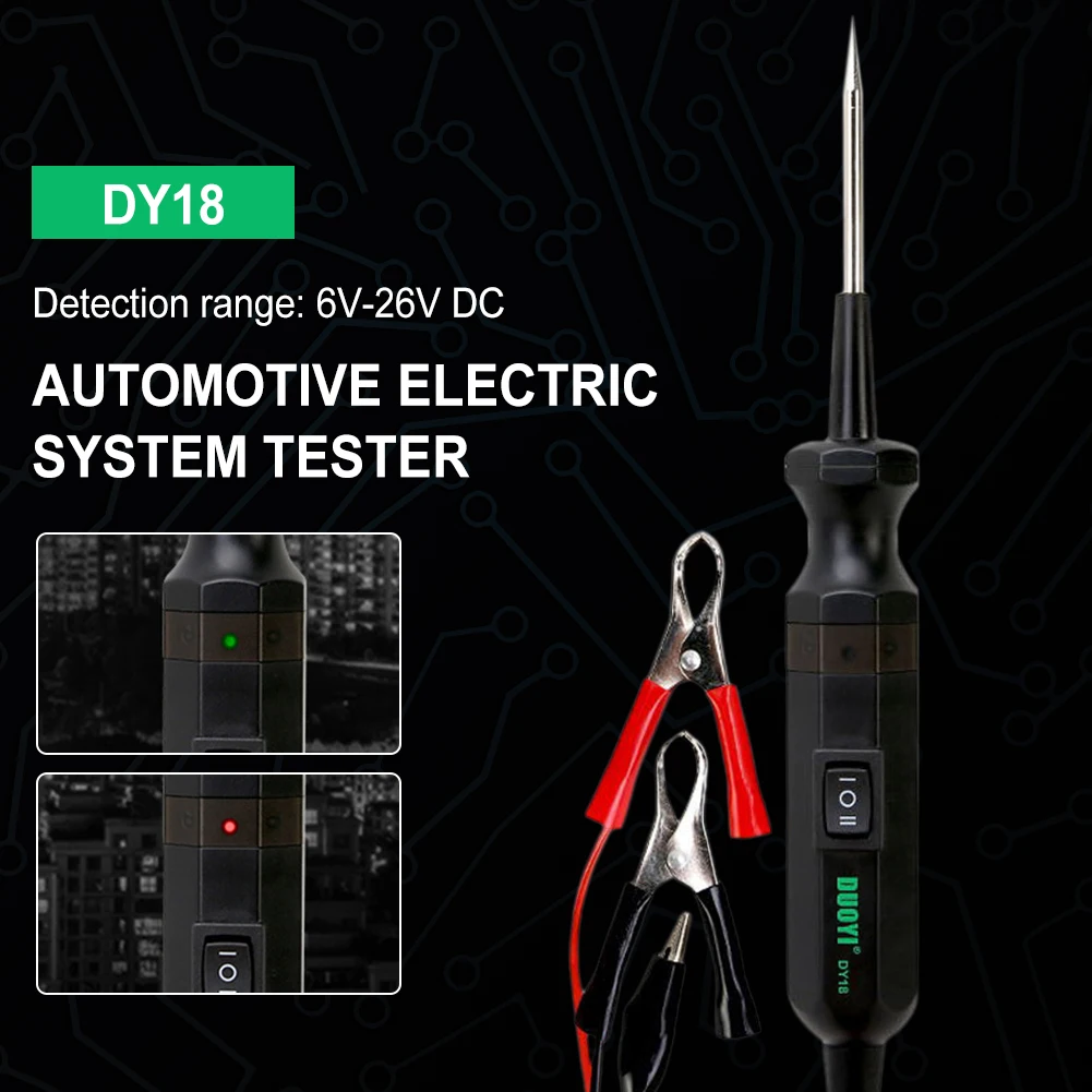 Car Electric Circuit Tester 6-24V DC Short Open Circuit Finder Voltage Power Probe Automotive Electrical System Diagnostic Tools
Car Electric Circuit Tester 6-24V DC Short Open Circuit Finder Voltage Power Probe Automotive Electrical System Diagnostic Tools