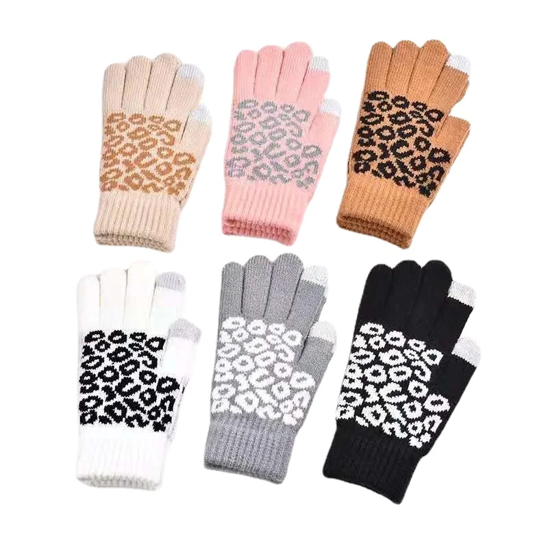 Winter Gloves Women Thick Velvet Leopard Knitted Glove Mittens Touch Screen Glove Ladies Outdoor Cycling Driving Ski Gloves
Winter Gloves Women Thick Velvet Leopard Knitted Glove Mittens Touch Screen Glove Ladies Outdoor Cycling Driving Ski Gloves