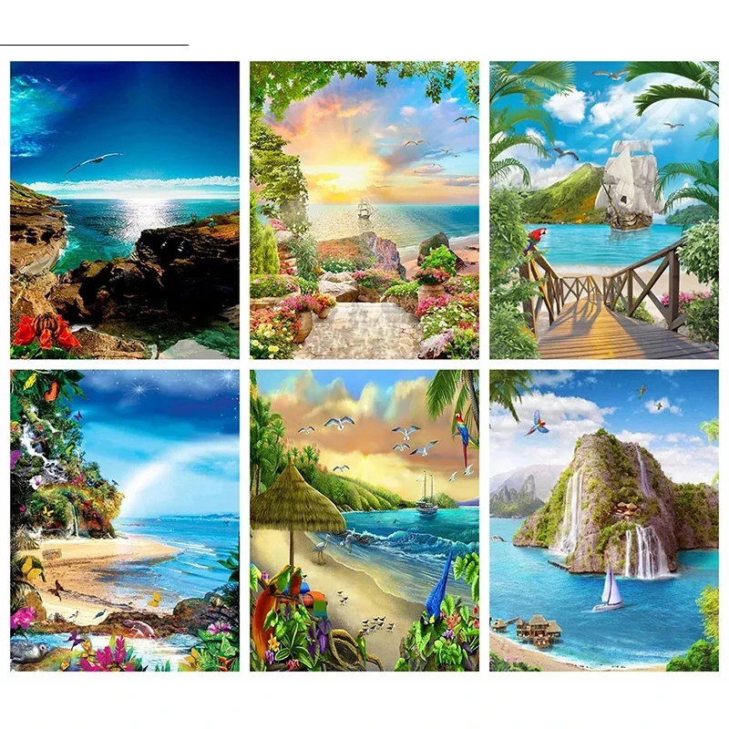 New 5D DIY Diamond Painting Seaside Ky View Picture Full Drill Embroidery Mosaic Cross Stitch Kit Home Decoration Holiday Gift
New 5D DIY Diamond Painting Seaside Ky View Picture Full Drill Embroidery Mosaic Cross Stitch Kit Home Decoration Holiday Gift