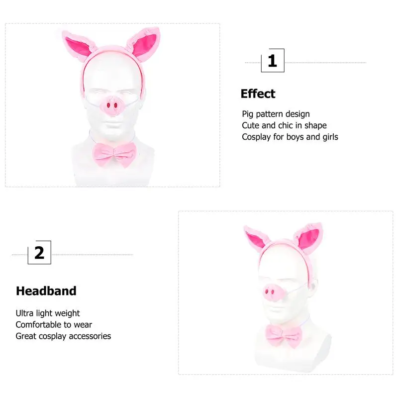 4pcs Pig Headband Bow Tie Tail Nose Cartoon Performance Props for Party Children
4pcs Pig Headband Bow Tie Tail Nose Cartoon Performance Props for Party Children