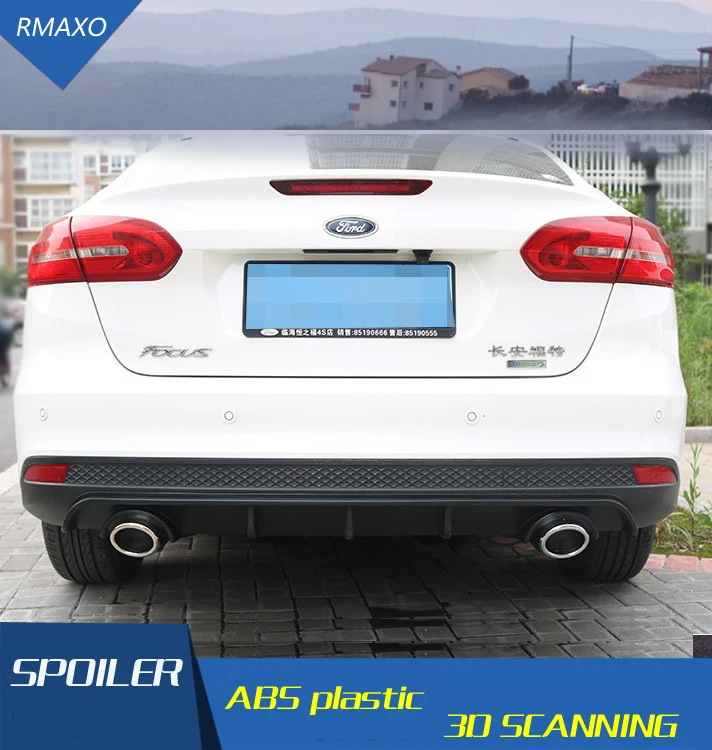 Для Focus Задний Спойлер ABS задний бампер диффузор защитные бамперы для Ford After хром