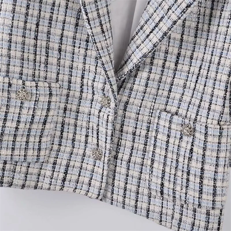 TRAF Women 2021 Fashion Plaid Suit Lapel Short Sleeve Button Short Suit Casual Shorts Streetwear
TRAF Women 2021 Fashion Plaid Suit Lapel Short Sleeve Button Short Suit Casual Shorts Streetwear