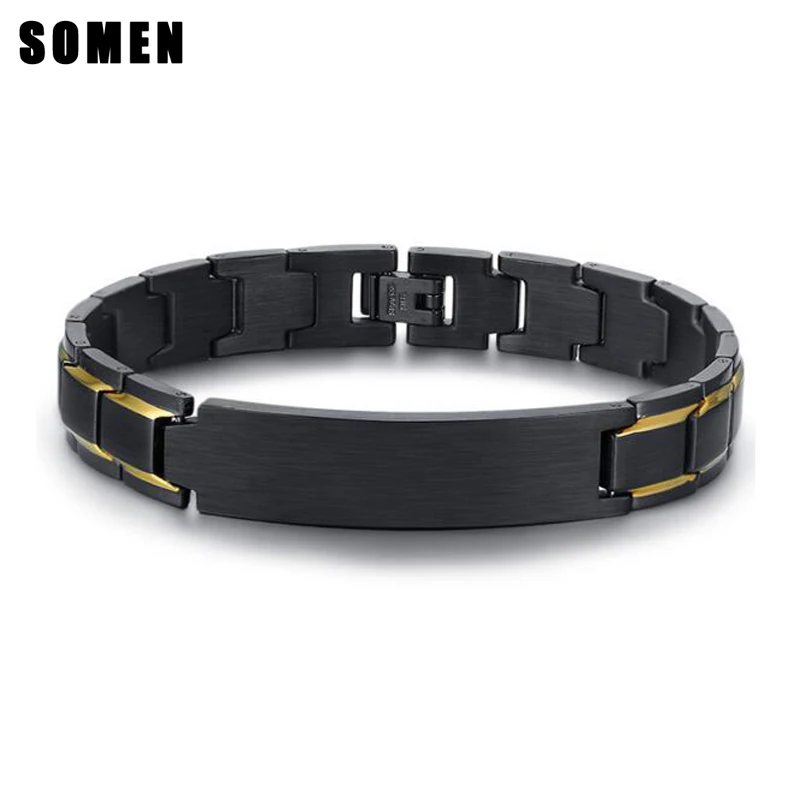 21CM Black Color Stainless Steel Bracelet Matte Finished For Men Classic Style Polished Bracelets Chain Wholesale Jewelry
21CM Black Color Stainless Steel Bracelet Matte Finished For Men Classic Style Polished Bracelets Chain Wholesale Jewelry
