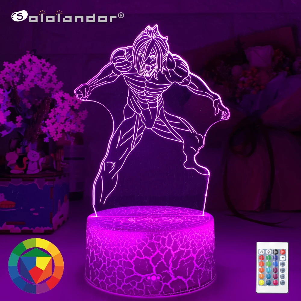 Newest Anime 3d Light Attack on Titan Table Lamp for Home Decoration Birthday Gift Manga Attack on Titan LED Night Light Lamp
Newest Anime 3d Light Attack on Titan Table Lamp for Home Decoration Birthday Gift Manga Attack on Titan LED Night Light Lamp