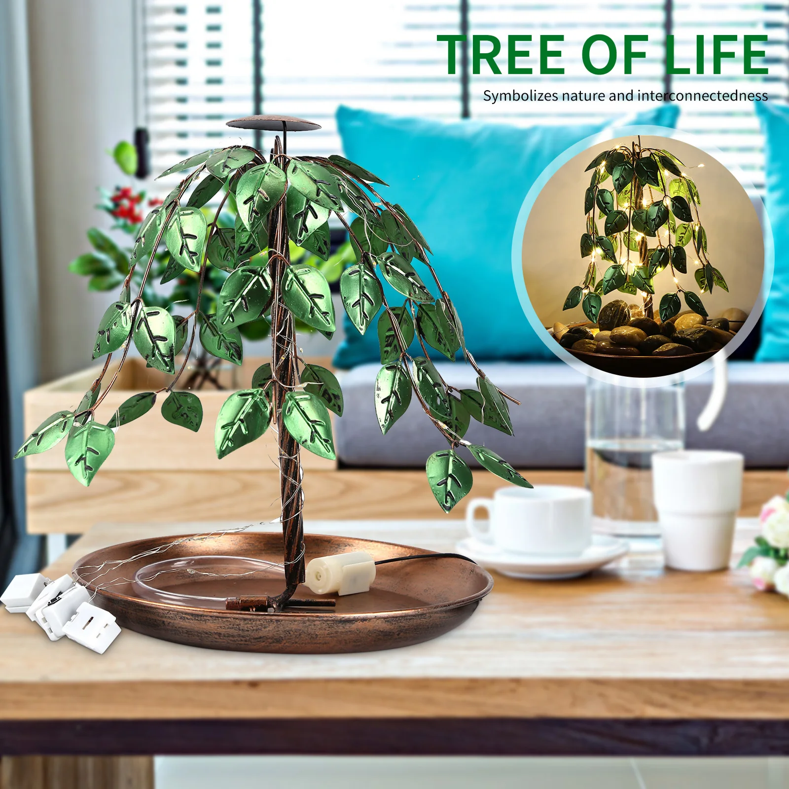 Tree of Life Tabletop Fountain Artificial Willow Waterfall Fountain Tree Ornaments Home Table Decoration Lamp for Living Room
Tree of Life Tabletop Fountain Artificial Willow Waterfall Fountain Tree Ornaments Home Table Decoration Lamp for Living Room