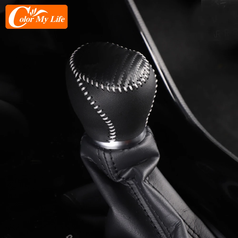 

Leather AT Car Shift Knob Protection Cover for Toyota C-HR CHR 2016 - 2021 Gear Head Shift Collars Auto Interior Accessories