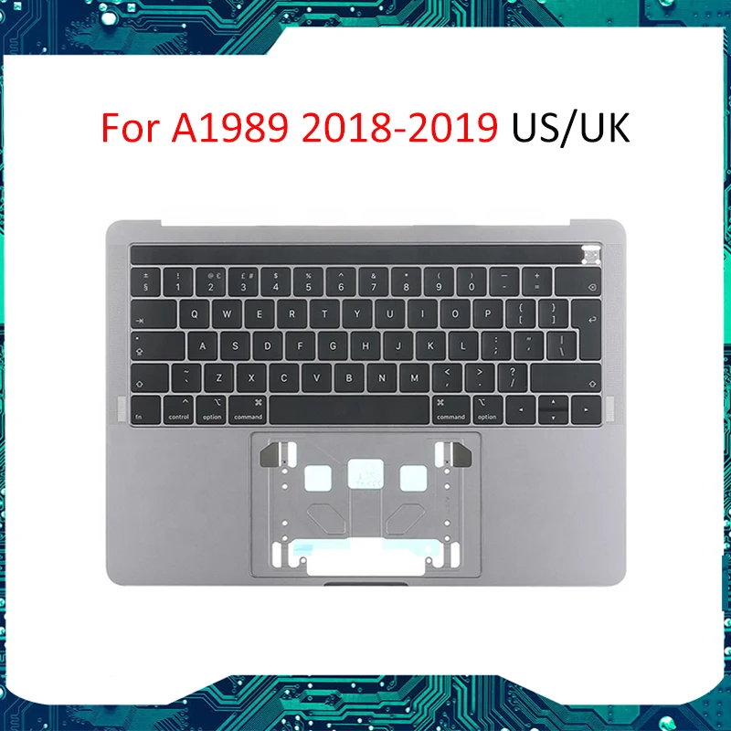 Серебристый или серый A1989 US UK раскладной чехол с клавиатурой для Macbook Pro 2018 13 3