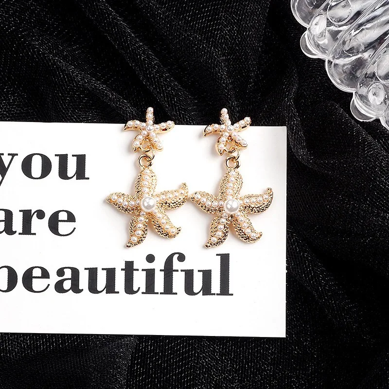 personality exaggerated starfish earrings female Korean temperament long pendant wild personality thin earrings wholesale
personality exaggerated starfish earrings female Korean temperament long pendant wild personality thin earrings wholesale